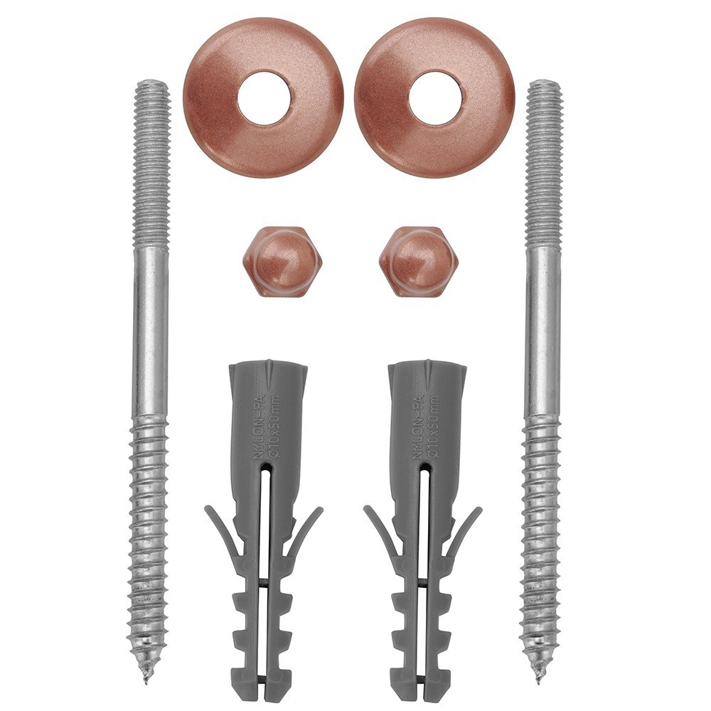 Kit Parafuso Inox Rose 8mm Fixação Vaso Sanitário e Bidê