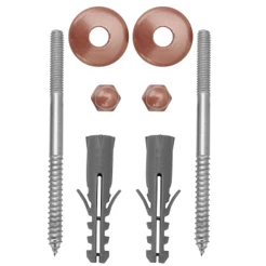 Kit Parafuso Inox Rose 10mm Fixação Vaso Sanitário e Bidê