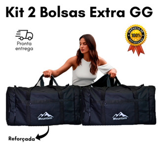 Kit 2 Bolsas De Viagem para Casal Resistente Dobrável Mala Praia Sacola De Viagem Media GG Grande em Oferta na Shopee
