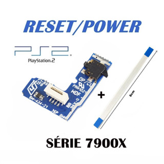 Kit Placa Reset Power + Cabo Flat PS2 SCPH-79001 SCPH-79010 7900x Liga e Desliga em Oferta na Shopee