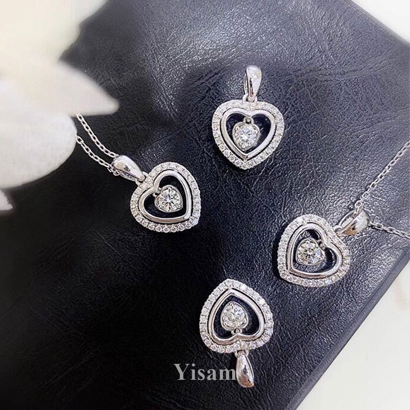 Yisam Delicate Hollow Out Heart Design Pingente De Coração Oco Feminino Colar De Moda Acessórios De Casamento Declaração Diária Jóias Vestíveis