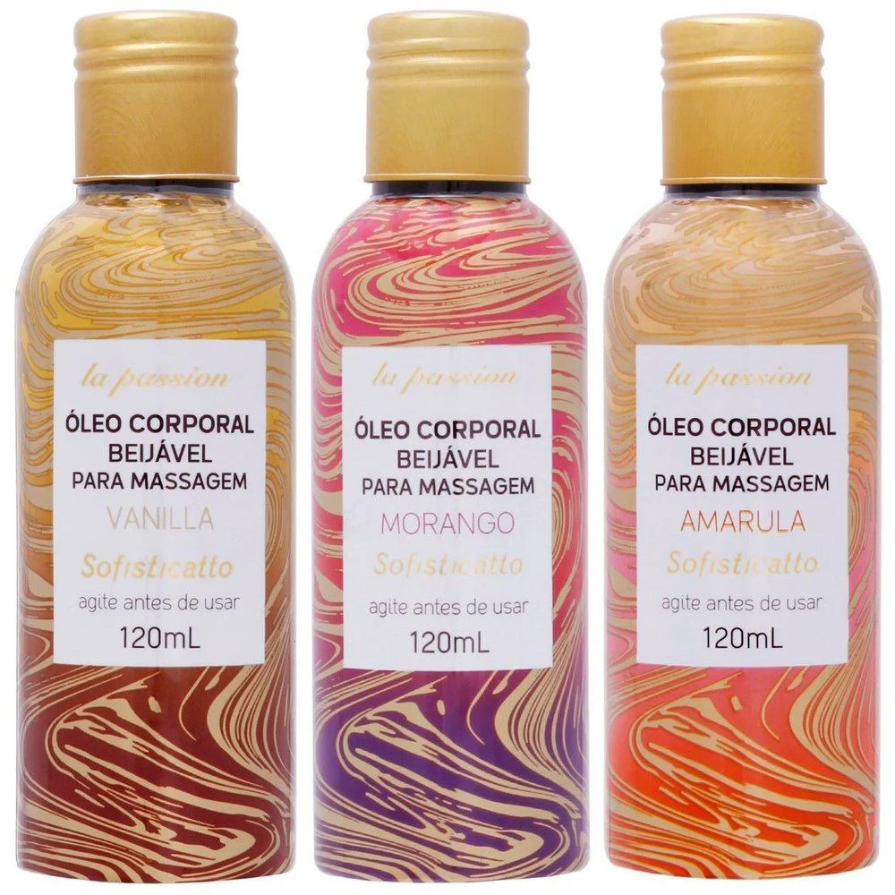 Óleo de Massagem Tântrica Corporal Beijável Sofisticatto -120 mL