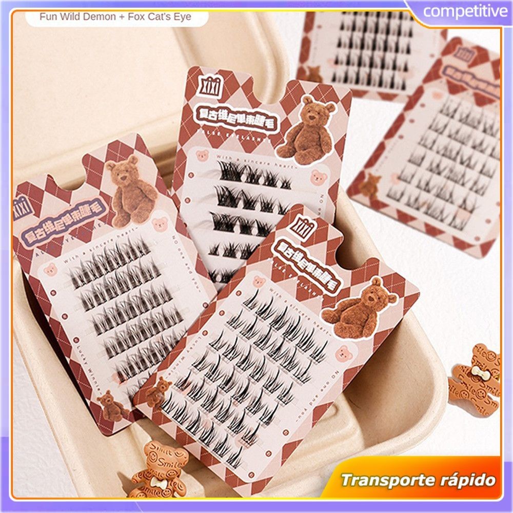 XIXI Cílios Postiços Sem Cola Cílios Autoadesivos Fácil De Remover Cílios Postiços Segmentação Cílios Postiços Fada Haste Fina Cílios Postiços Fofos [Competitivo]