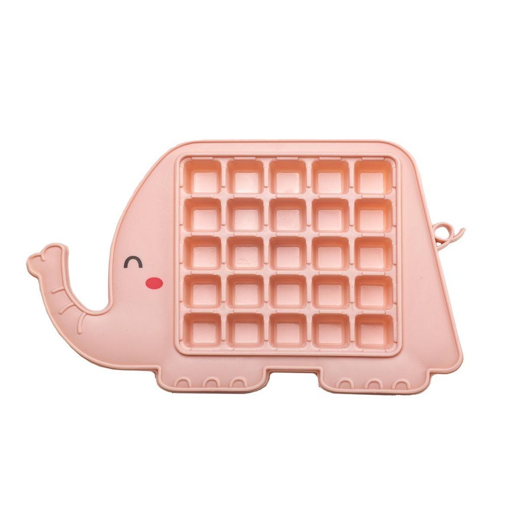 Forma de Gelo Molde  Divertida Infantil Elefante Decorativa Cubos Rosa 25 Cavidades