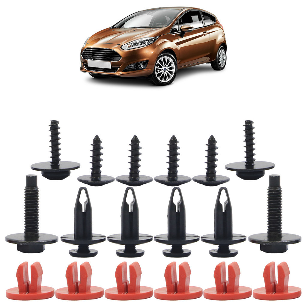 Kit Grampo Presilha Parachoque Dianteiro New Fiesta Hatch 2013 2014 2015 2016 2017 18 Peças em Oferta na Shopee
