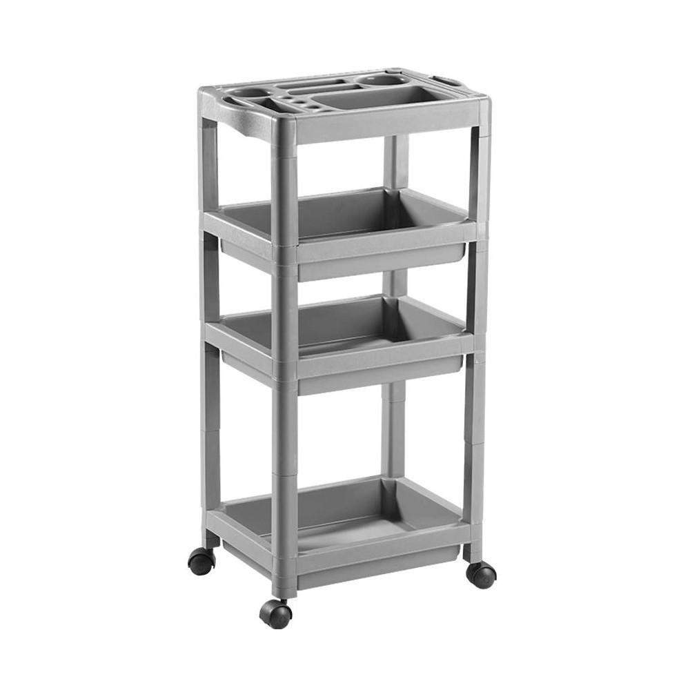 Carrinho Auxiliar Cabeleireiro Profissional Dompel Júnior Cinza em Oferta na Shopee