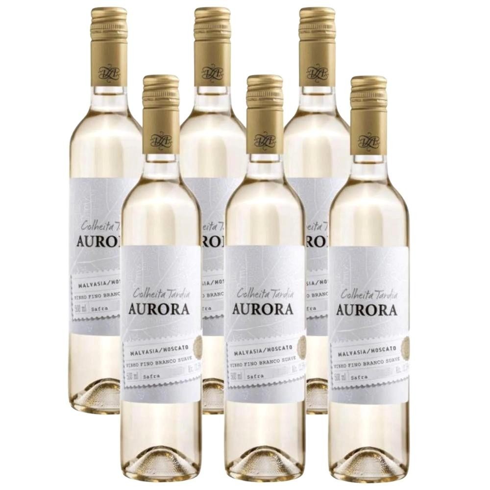 VINHO AURORA COLHEITA TARDIA 500ML BRANCO SUAVE KIT COM 6