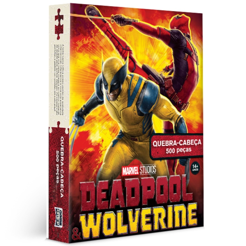 QUEBRA CABEÇA DEADPOOL E WOLVERINE 500 PEÇAS EDIÇÃO ESPECIAL TOYSTER GAME OFFICE FILME MARVEL WADE em Oferta na Shopee