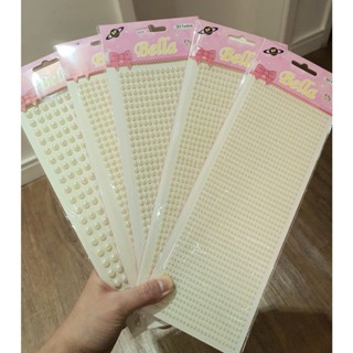 KIT 3 Cartela de Meia Pérolas Auto Adesiva Artesanato Tamanhos 3mm/4mm/5mm/6mm/8mm em Oferta na Shopee