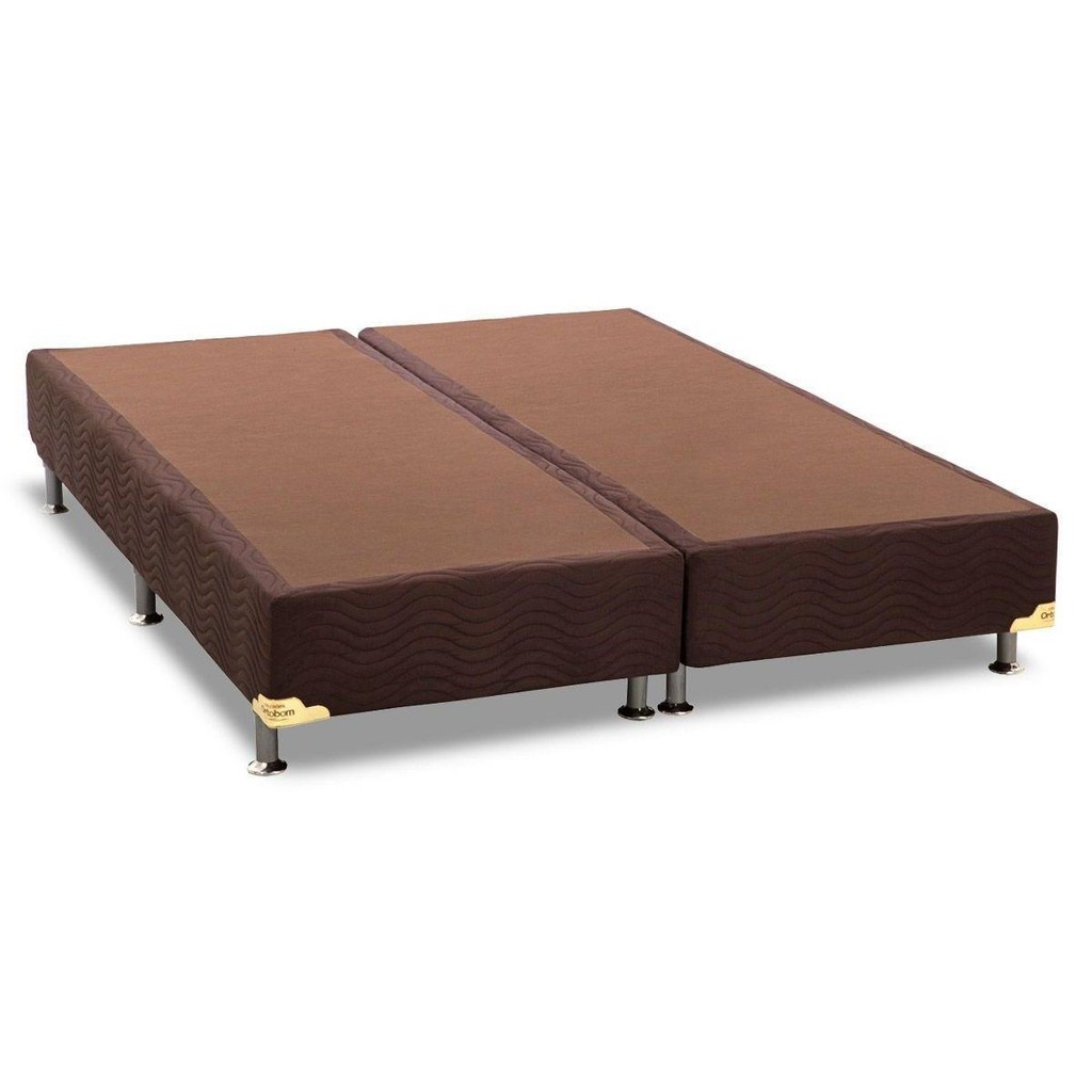 Cama Box Base Queen Universal Suede Brown (158x198x20) - Ortobom em Oferta na Shopee