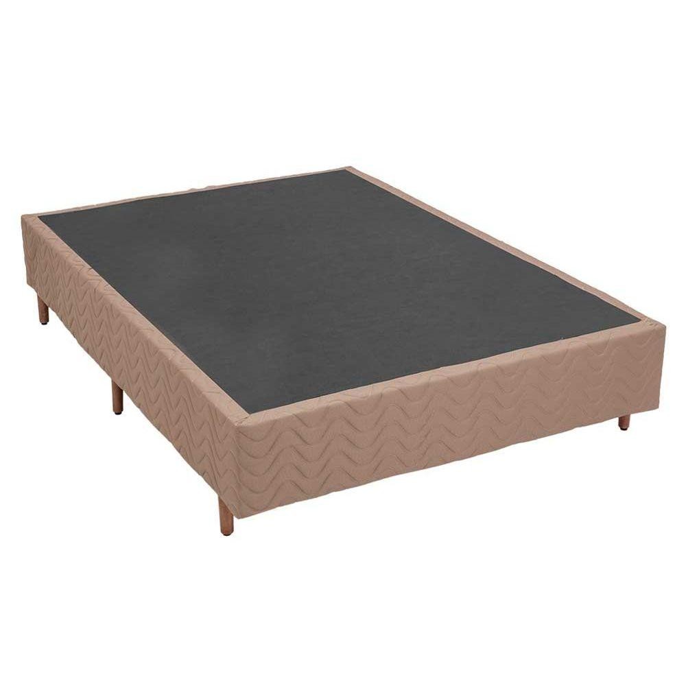 Cama Box Base Casal Universal Bordado Clean (138x188x20) - Polar - Home & Living