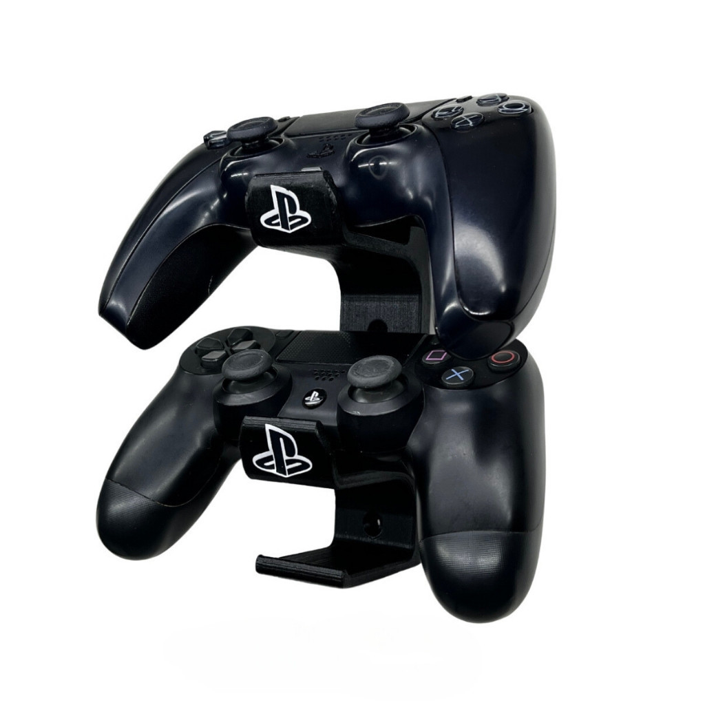 Suporte Apoio De Mesa Para 2 Controles Compatível Com  Playstation, Ps3, Ps4, Ps5, Dualsense, Nintendo e Xbox One -Vertical em Oferta na Shopee