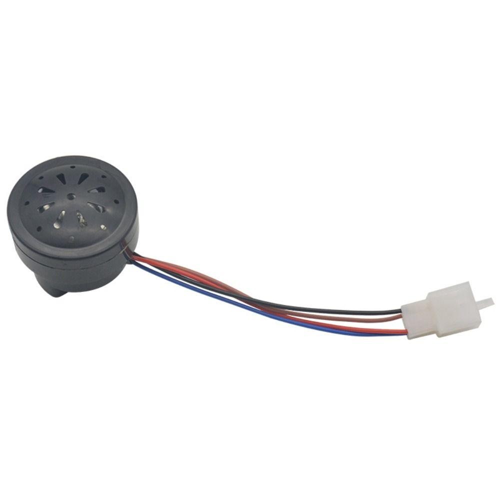 Buzina De Carro Elétrico LONNGZHUAN , Triciclo Preta 48V 60V , 2 Em 1 Com Campainha Anti-Roubo De Plástico LED