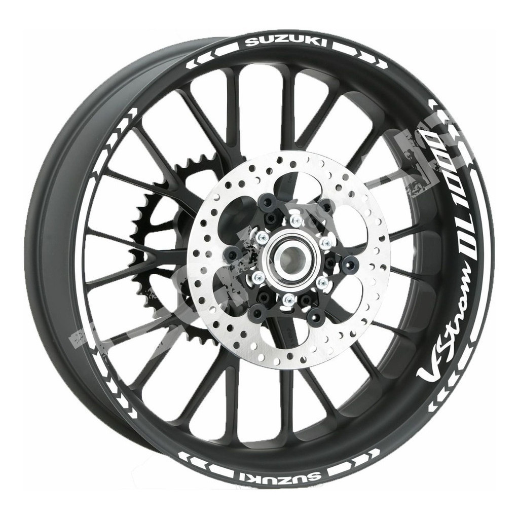 Kit Adesivos Refletivo De Rodas e Frisos para Moto Suzuki V-strom Dl 1000 Vstrom V Strom