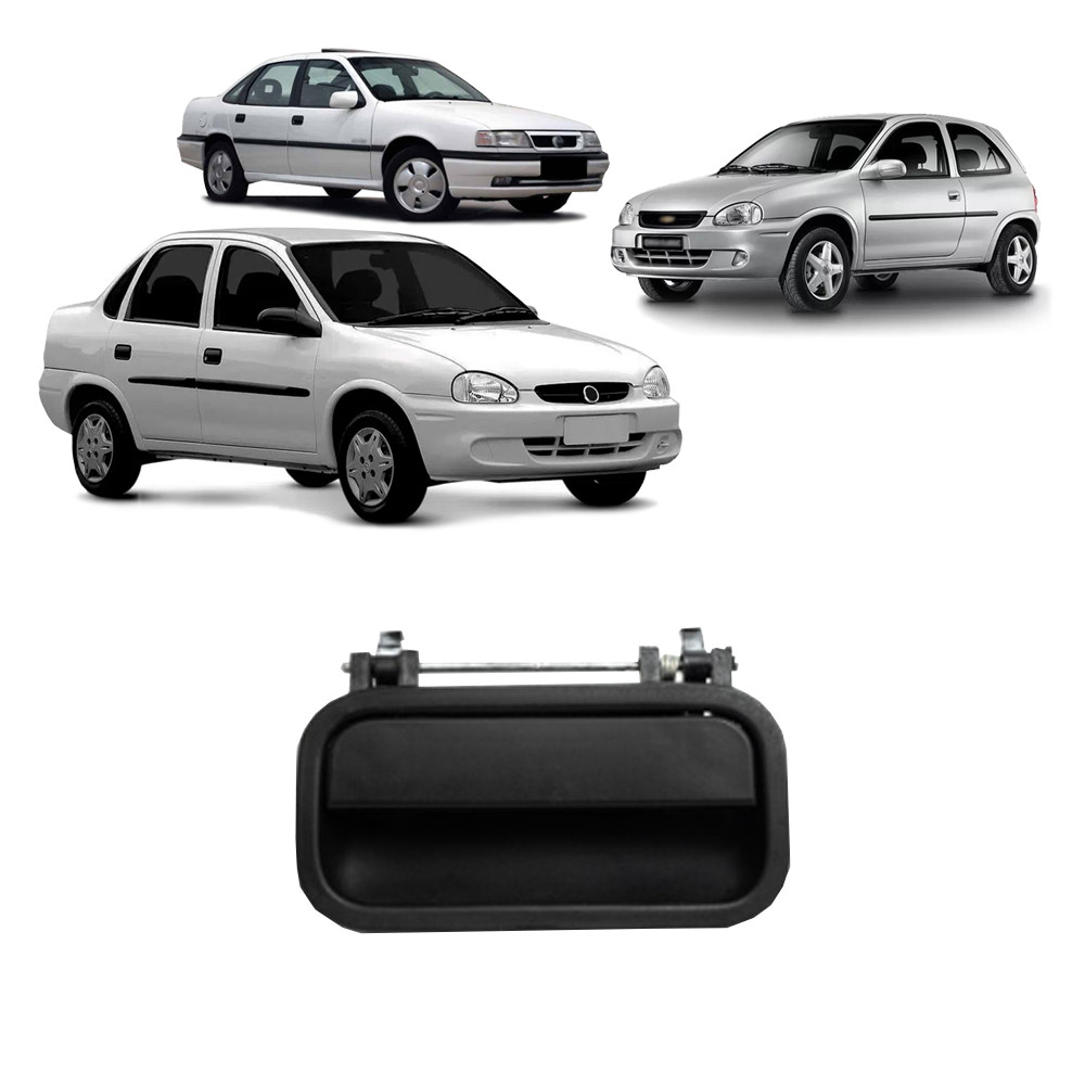 Macaneta Ext Porta Traseira Corsa 93 a 01 Corsa Sedan 96 a 02 Vectra 93 a 96 Sem Furo Lados Direito e Esquerdo
