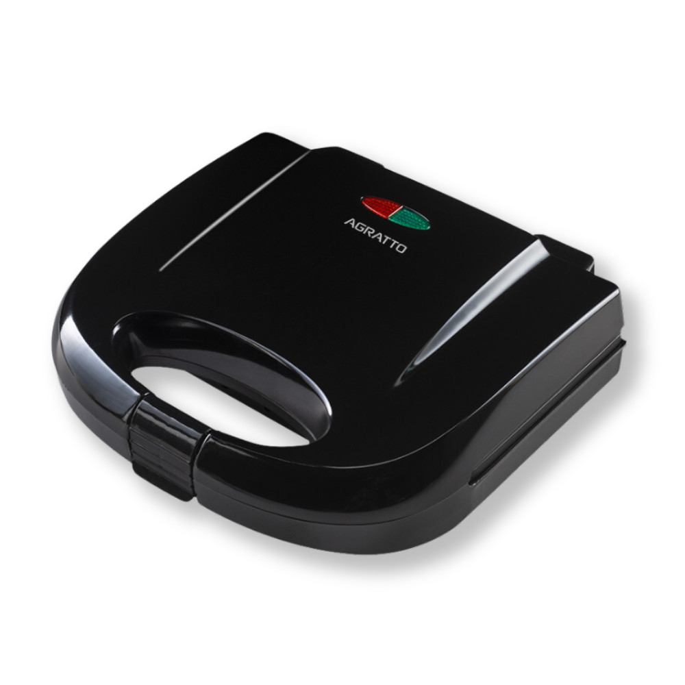 Sanduicheira Grill Misteira Agratto Elétrica Black SA 127v 750w Preta Prática Lanches Antiaderente Sanduíches Grelhados