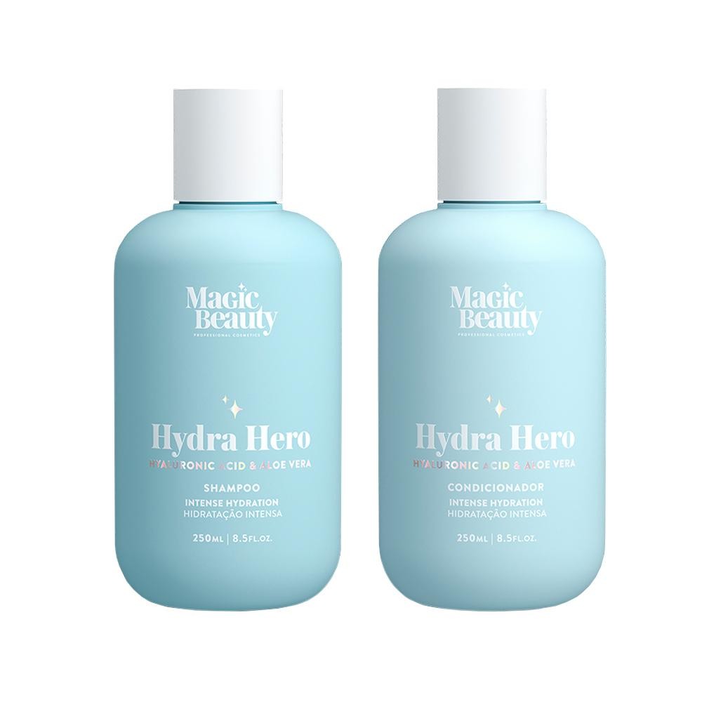 Kit Magic Beauty Hydra Hero - Shampoo 250ml e Condicionador 250ml em Oferta na Shopee