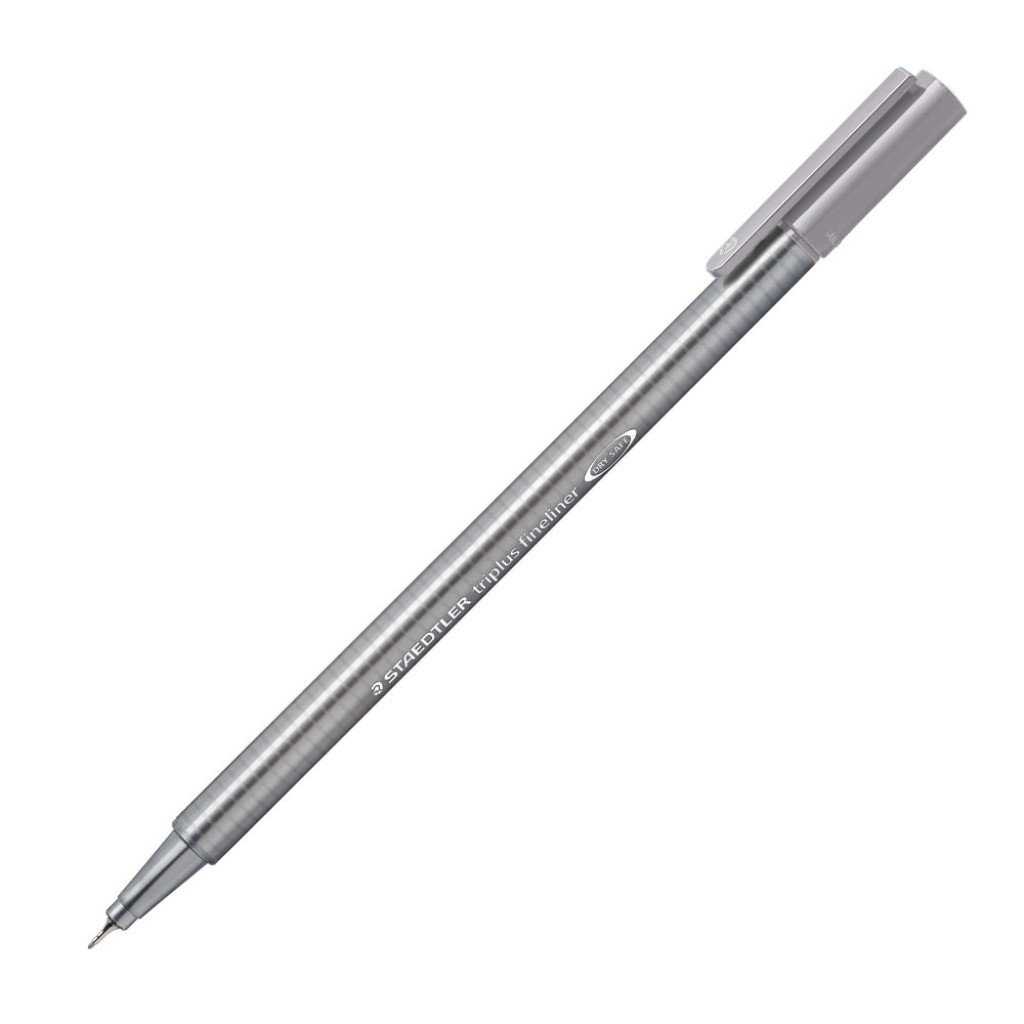 CANETA 0,3MM TRIPLUS FINELINER CINZA CLARO 334 86