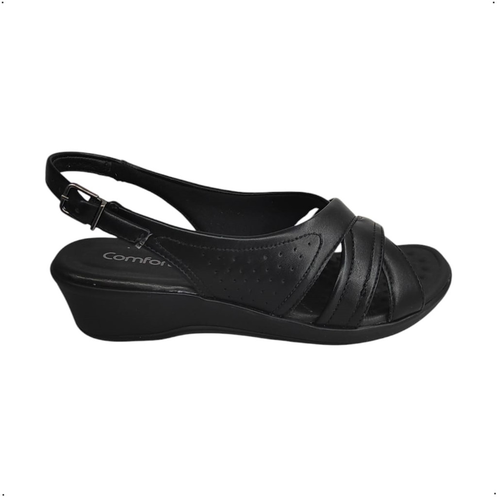 Sandalia Anabela Comfortflex Confortavel casual dia a dia 72405