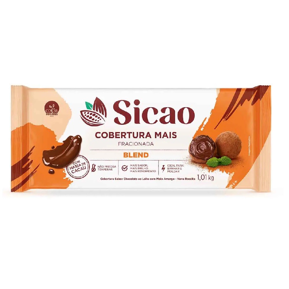 Cobertura Mais Blend Barra 1,01kg Sicao em Oferta na Shopee