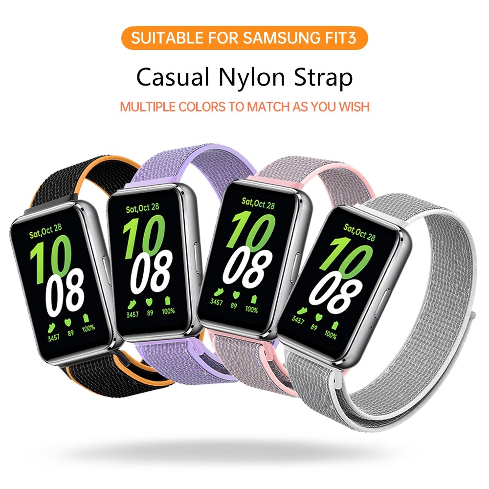 Kit2 Pulseira De Nylon Para Samsung Galaxy Fit 3 SM-R390 Bracelete Reposição De 