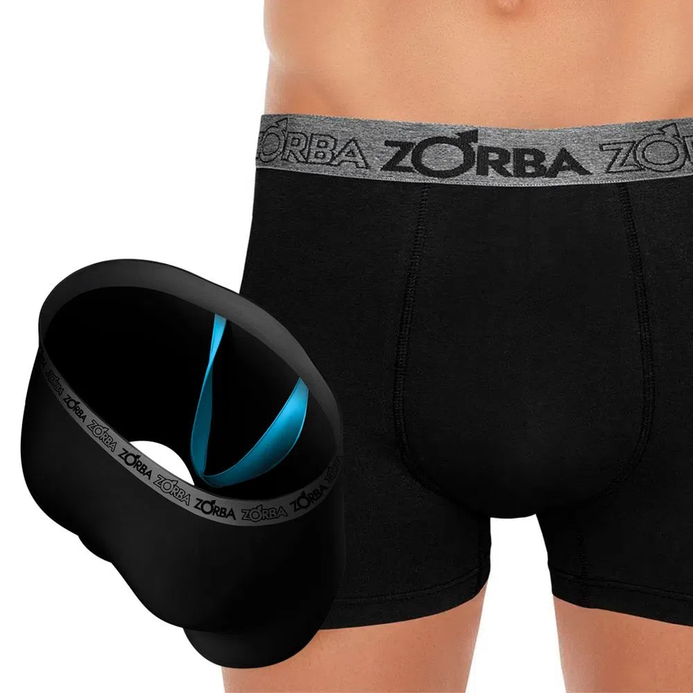 CUECA BOXER ZORBA COM SUPORTE ANATÔMICO 667 em Oferta na Shopee
