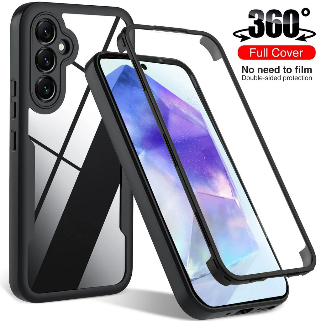 Para Samsung Galaxy A06 A05 A05s A16 A15 A25 A35 A55 A14 A24 A34 A54 A13 A23 A33 A53 A12 A32 A52 Capa De Corpo Inteiro Front + Back