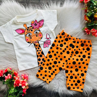 Conjunto de Bebê Menina Verão Calor Girafa, Temático Mesversário 3 a 6 Meses em Oferta na Shopee