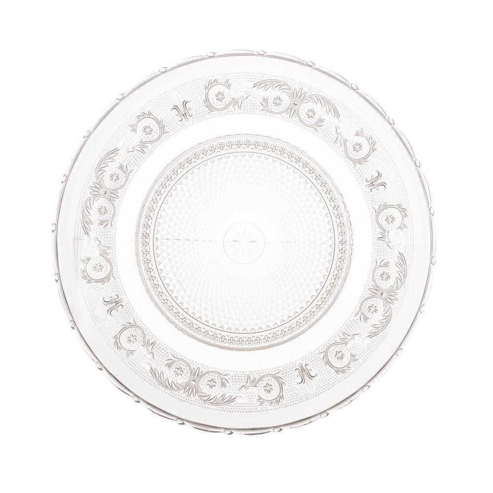 Prato Raso para Bolo Lyor Angel de Vidro 30cm x 30cm x 2,5cm - Home & Living