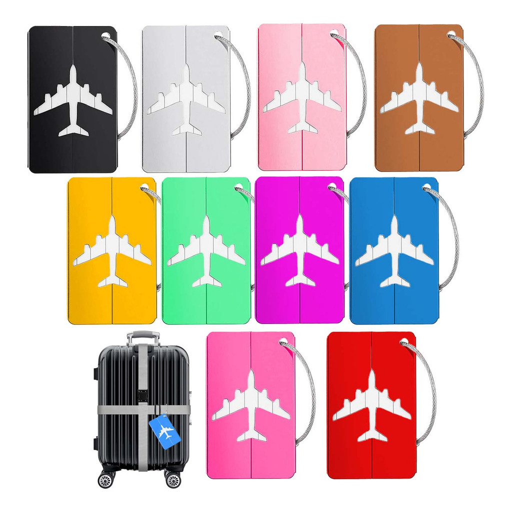 10 Tags Para Babagem Mochila Viagem Resistente C/ Cabo Aço