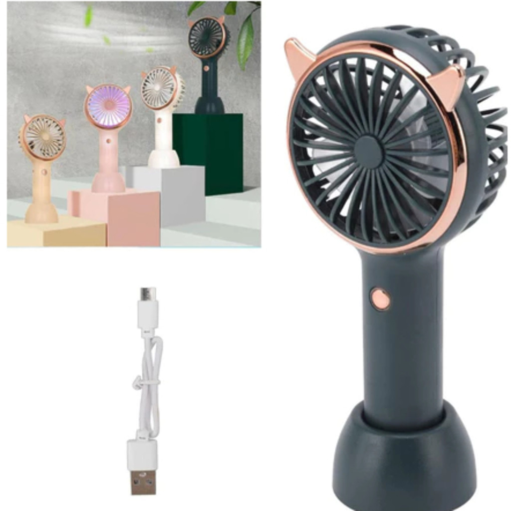 Top Center Online Ventilador portátil Recarregável Orelha gatinho - cor aleatória AL-F1902
