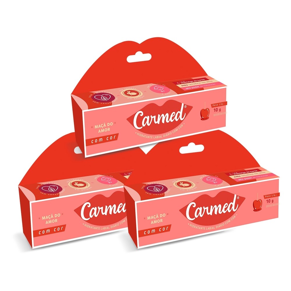 Kit 3 und Carmed Fini Maça Do Amor Efeito Gloss 10g em Oferta na Shopee
