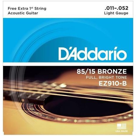 Encordoamento Violão Aço 011 Cordas Daddario EZ910 0.11