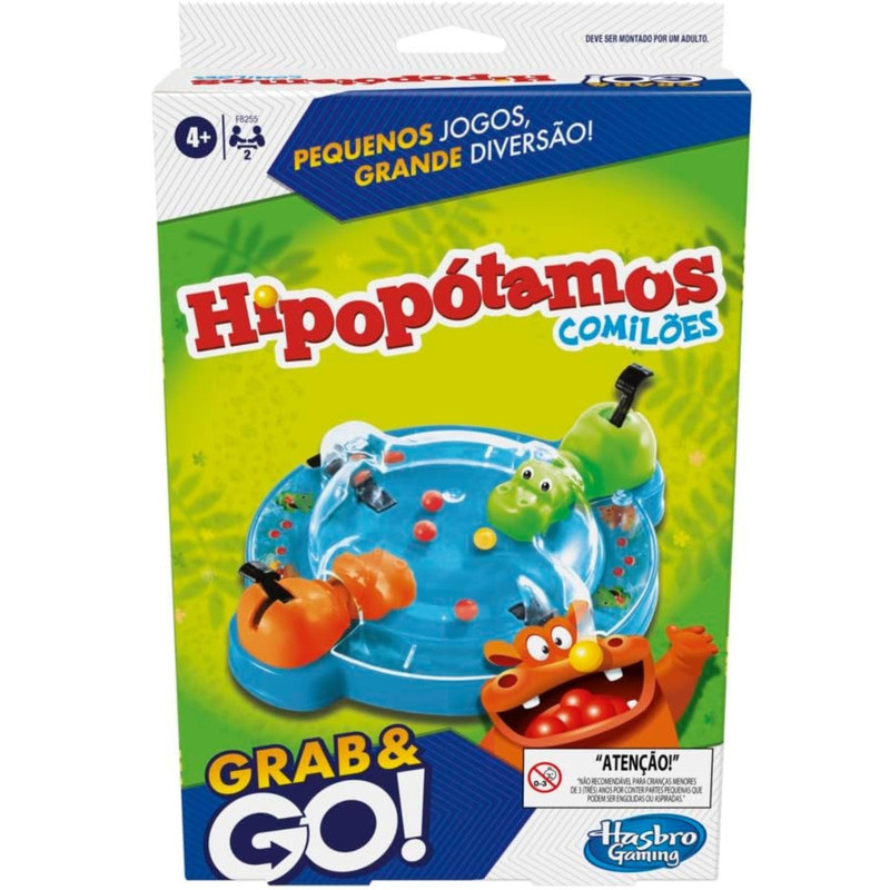 Jogo Hipopótamos Comilões Grab & Go - Hasbro F8255