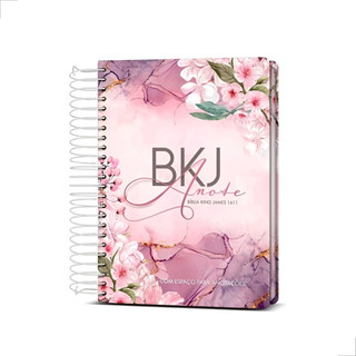 Bíblia BKJ Anote Capa Dura Espiral Purple Flower em Oferta na Shopee