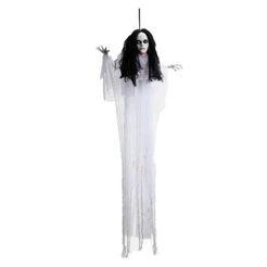 Decoração Halloween de Terror Boneca Samara Com Sensor de Presença