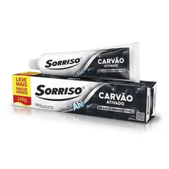 Creme Dental Clareador Sorriso Carvão Ativado 140g