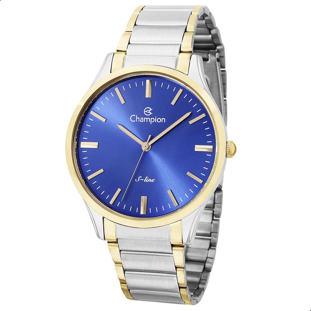 Relógio Masculino Bicolor Champion Luxo Slim Analógico CN21069F Relogio Masculino Original