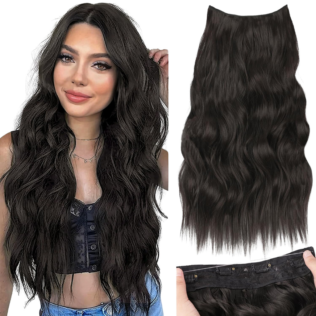 Cabelo Ondulado Bio Humano Fio Invisível Tic Tac 65cm 140 gramas