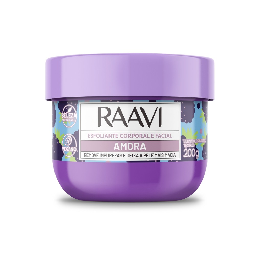 Esfoliante Corporal e Facial Amora Revitalização Raavi 200g em Oferta na Shopee