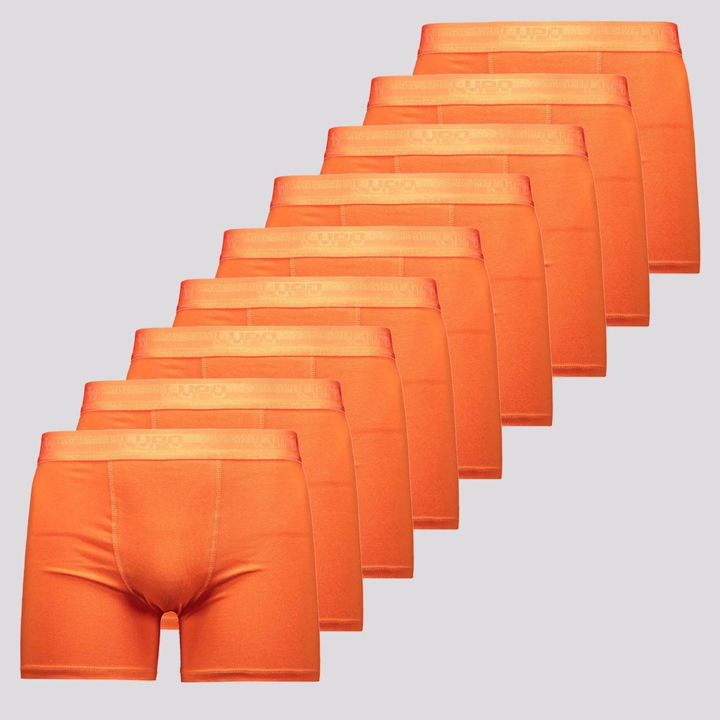 Kit 9 Cuecas Boxer Lupo Elastic Soft Laranja
