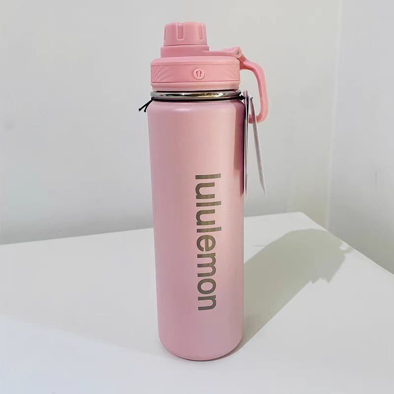 710ml Lululemon Garrafa Térmica Para Esportes Ao Ar Livre De Aço Inoxidável Copo Portátil De Grande Capacidade De Água E