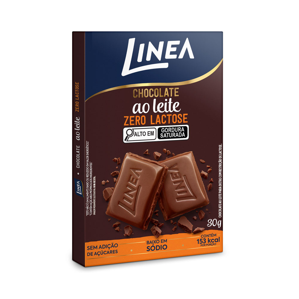 Chocolate Individual Ao Leite Zero Lactose Linea 30g em Oferta na Shopee