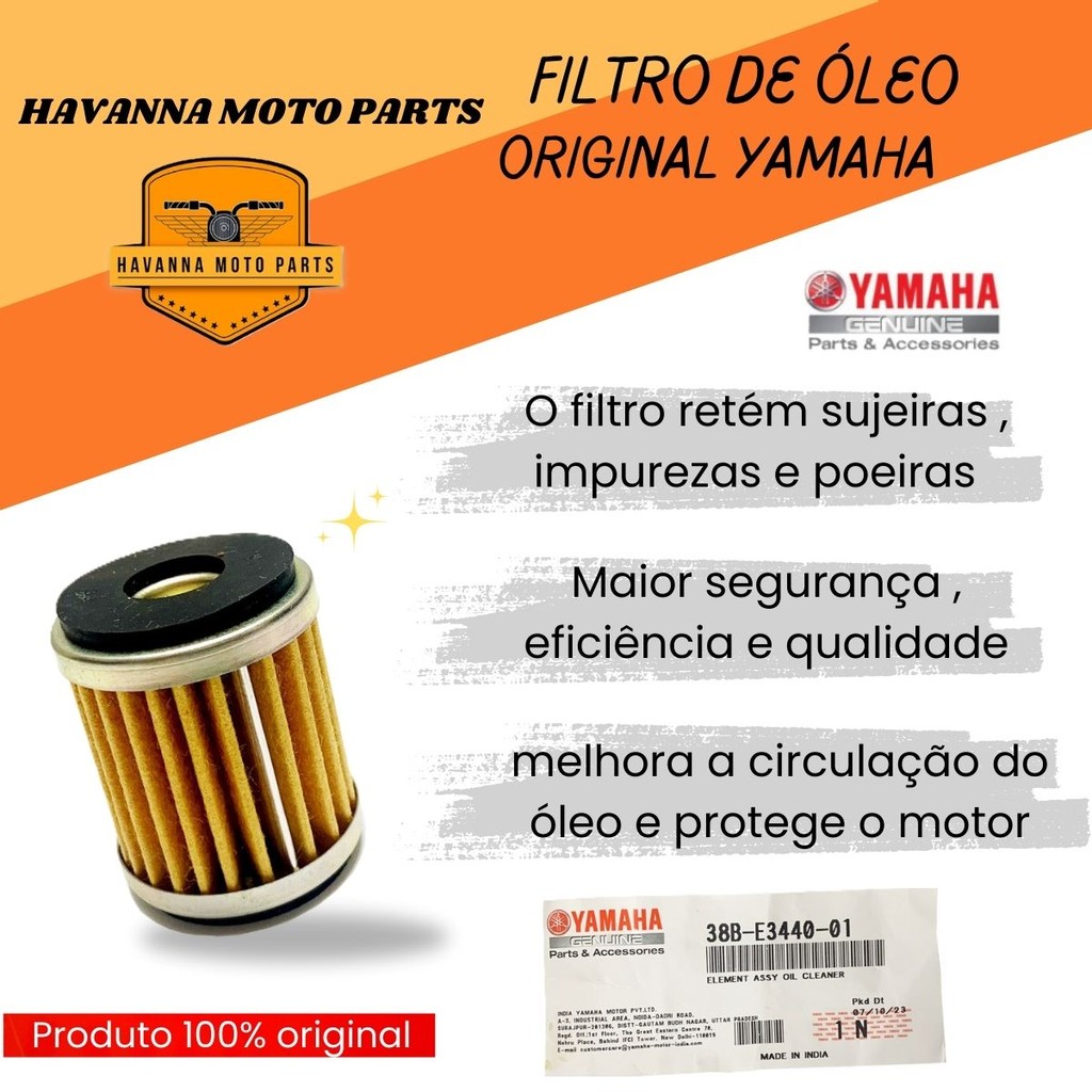 Detalhes do Filtro de Óleo Fz25 250 / Fazer 250 / Lander 250 / Teneré 250 / Xmax 250 Original Yamaha