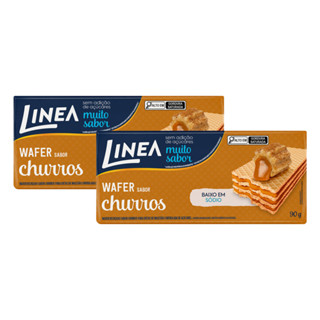 Kit 2 Wafers Linea Sabor Churros de 90g em Oferta na Shopee