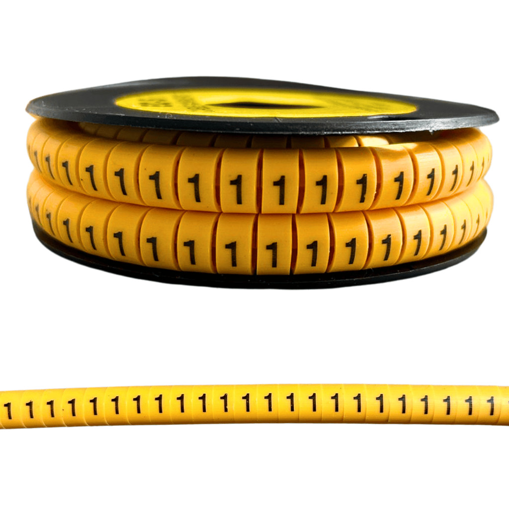 Marcador De Cabos Fios Número 1 Anilha 10mm A 16mm 200 Peças