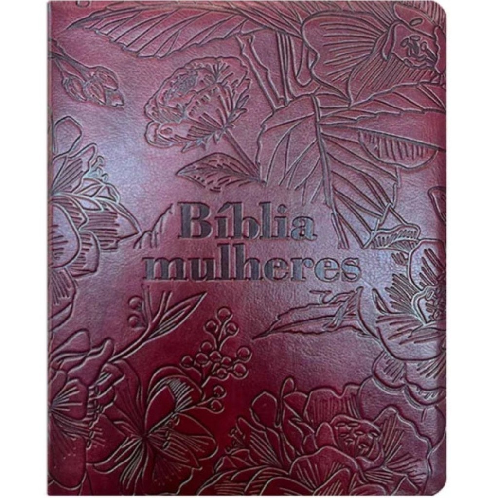 Bíblia Sagrada Mulheres | Viviane Martinello | NVT | Espaço para Anotações | Capa Luxo Vinho Floral