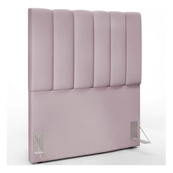 Cabeceira Cama Box Solteiro 100 Cm Dália Suede Rosê