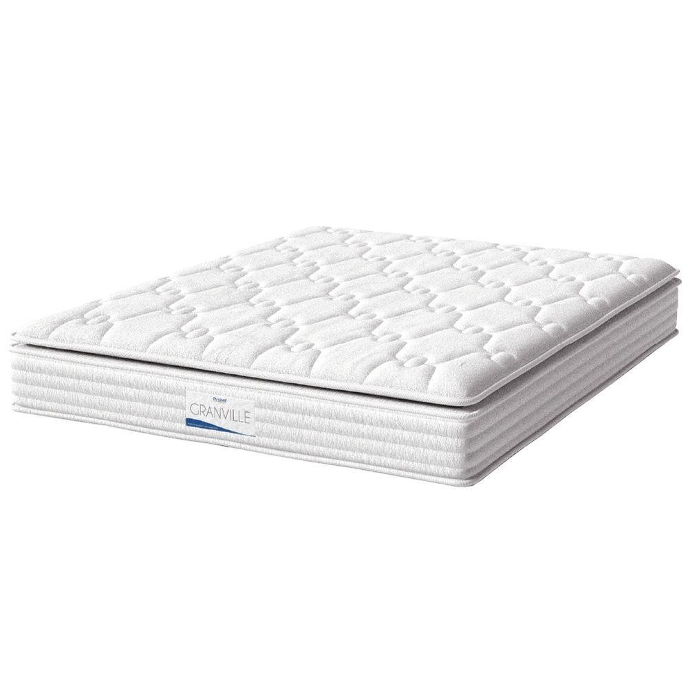 Colchão Casal King Molas Ensacadas Granville Com Pillow 193x203x28cm Branco Probel Branco