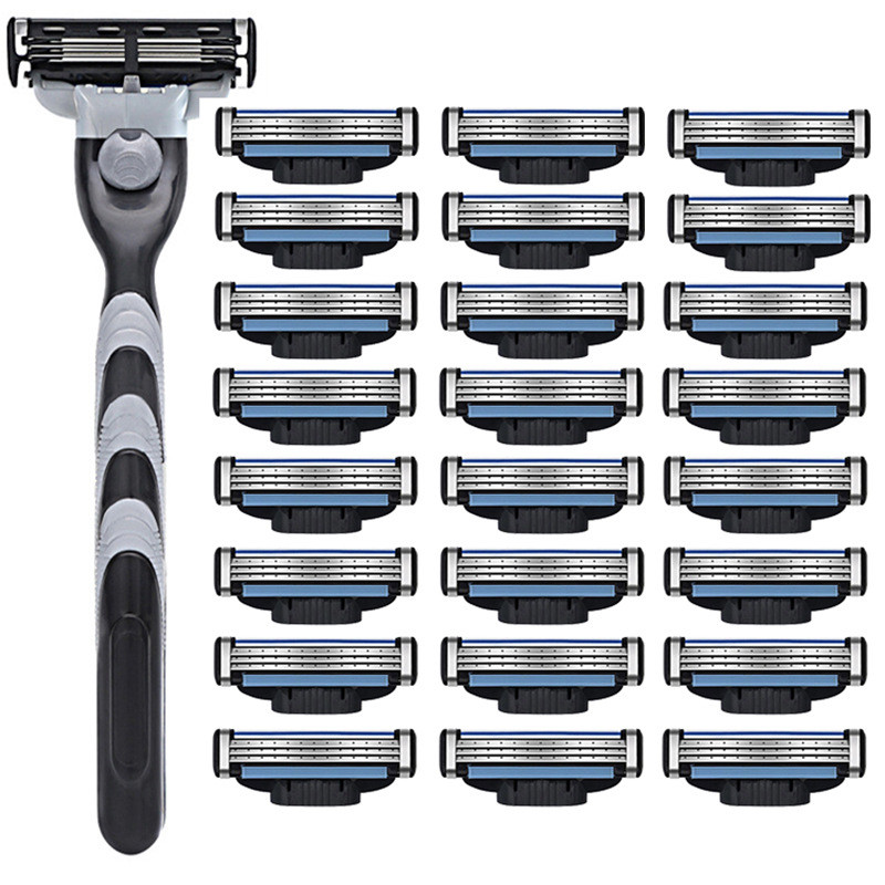 Men's Razor Blades Conjunto Barba 24 | e Frete Grátis